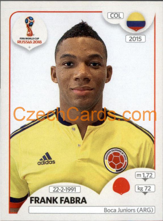 Frank Fabra 2018 Panini World Cup Russia Black #637
