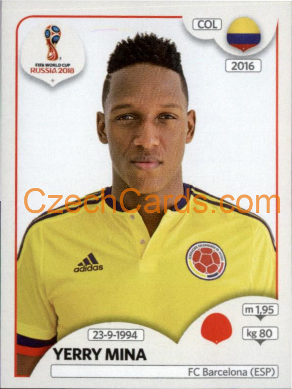 Yerry Mina 2018 Panini World Cup Russia Black #639