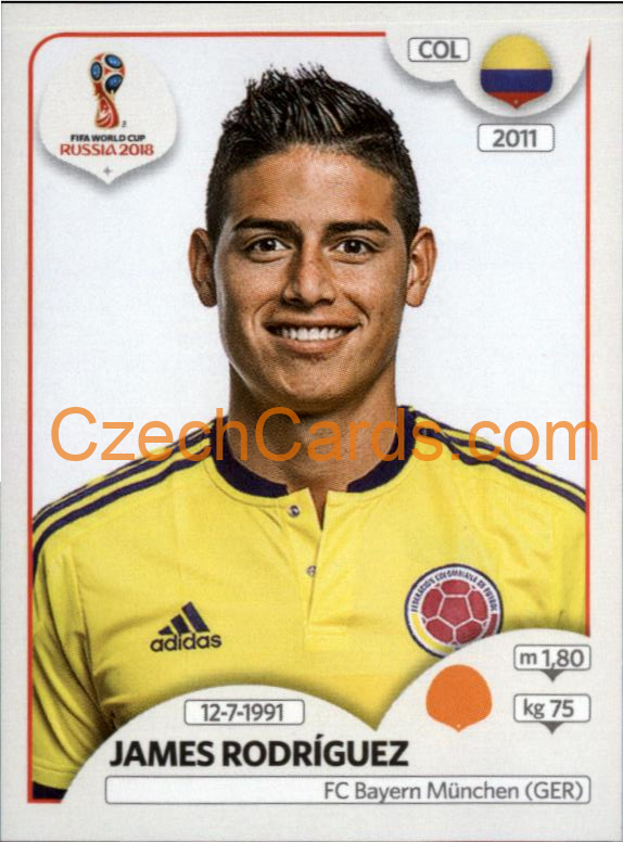 James Rodríguez 2018 Panini World Cup Russia Black #643