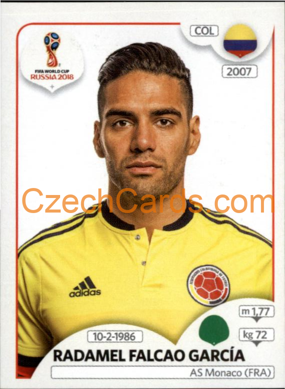 Radamel Falcao Garcia 2018 Panini World Cup Russia Black #646