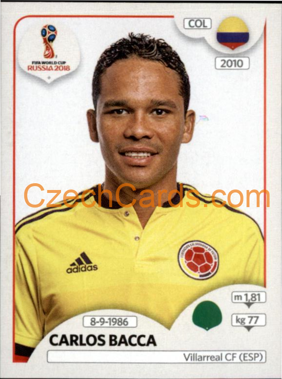 Carlos Bacca 2018 Panini World Cup Russia Black #648