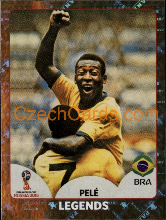 Pelé FIFA World Cup Legends 2018 Panini World Cup Russia Black #680