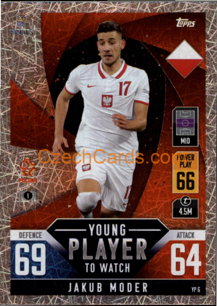 Jakub Moder 2022/23 Match Attax 101 Young Player #YP6