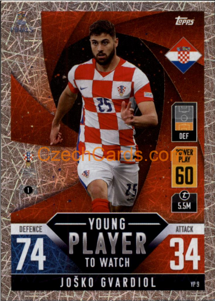 Joško Gvardiol 2022/23 Match Attax 101 Young Player #YP9