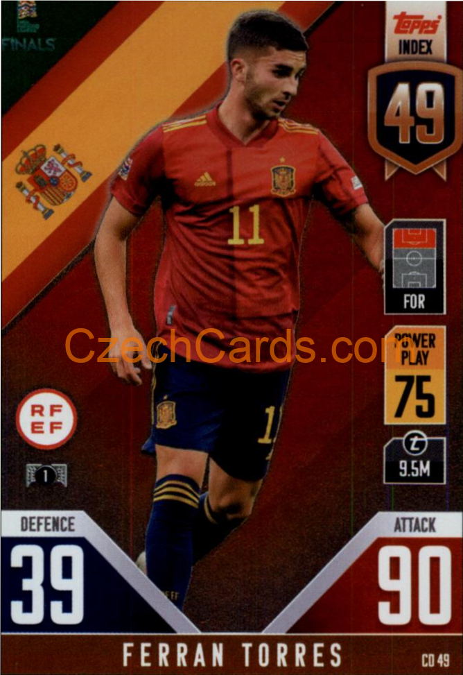 Ferran Torres 2022/23 Match Attax 101 green #CD49
