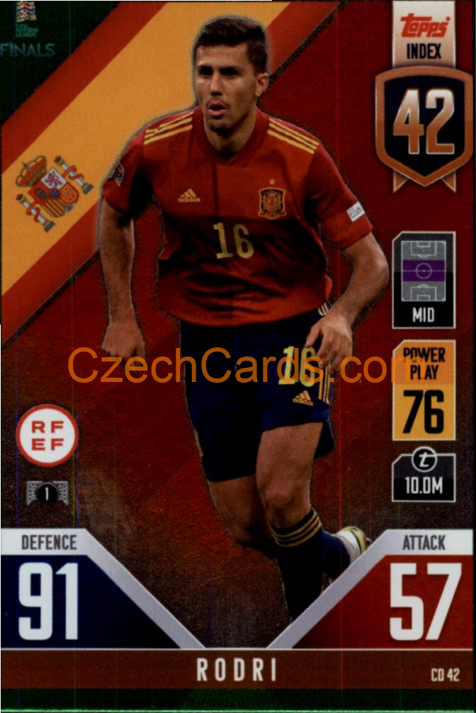 Rodri 2022/23 Match Attax 101 green #CD42