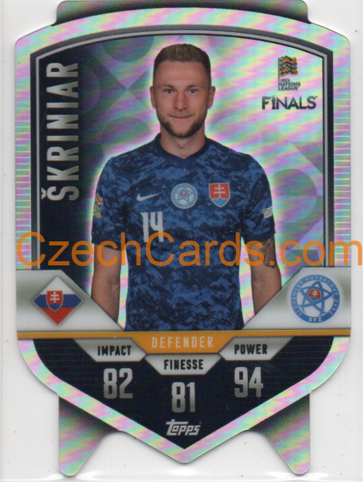 Milan Škriniar 2022/23 Match Attax 101 Chrome Shield #DC10