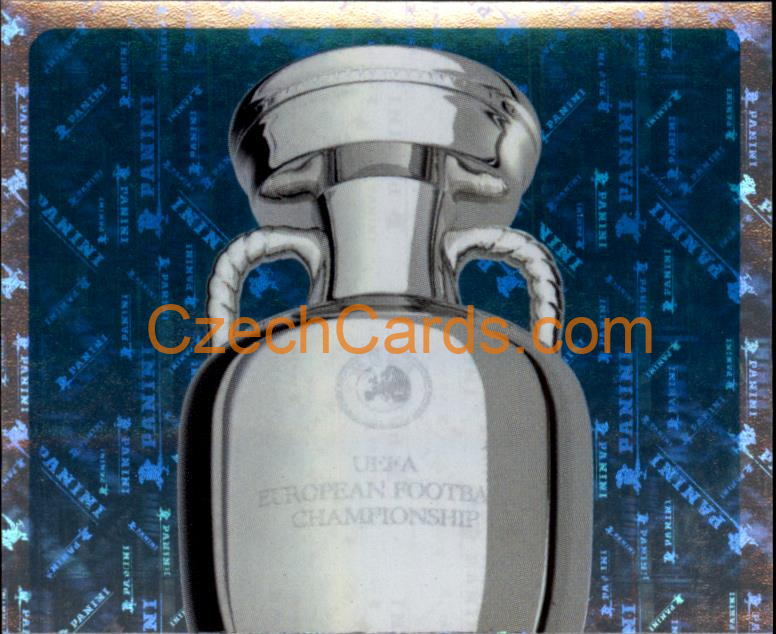 European Championship Trophy 2020 Panini UEFA EURO sticker orange foil #2