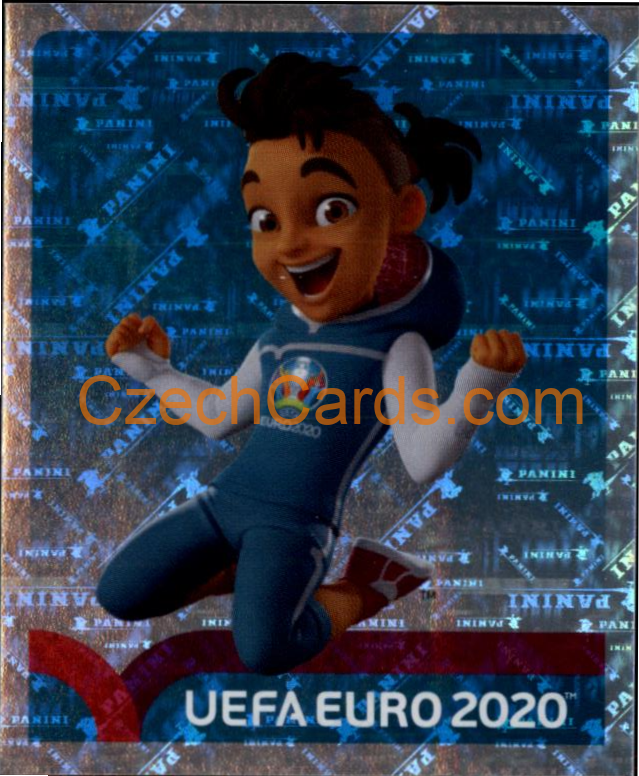 Skillzy mascot 2020 Panini UEFA EURO sticker orange foil #4