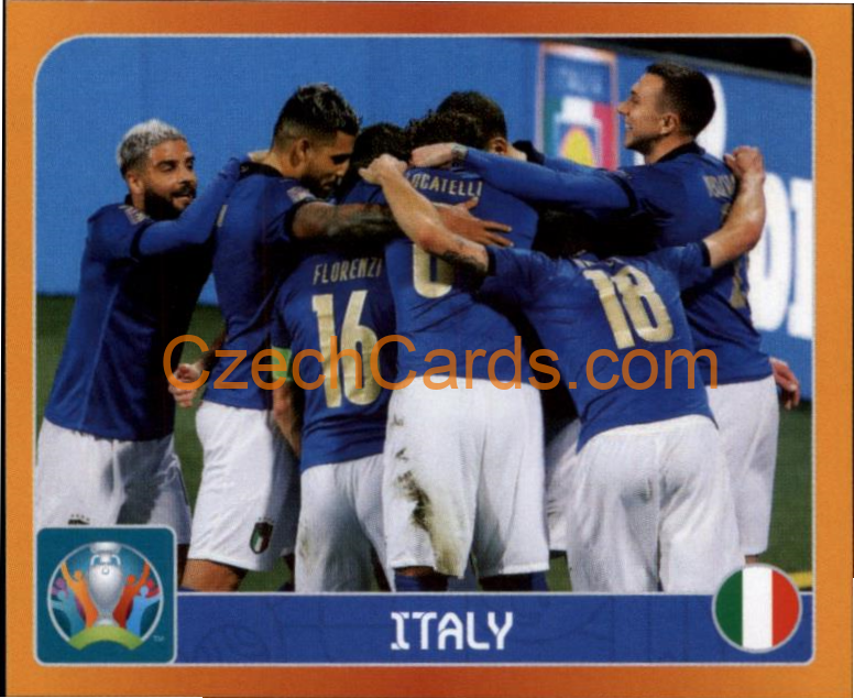 Group A. Italy 2020 Panini UEFA EURO sticker orange #7