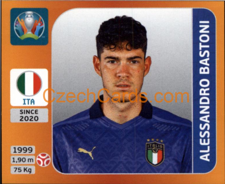 Alessandro Bastoni 2020 Panini UEFA EURO sticker orange #15