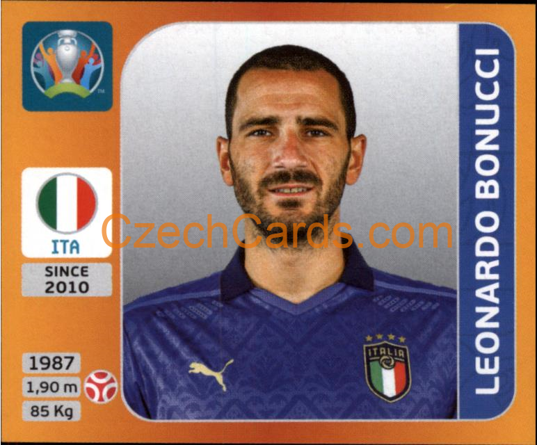 Leonardo Bonucci 2020 Panini UEFA EURO sticker orange #16