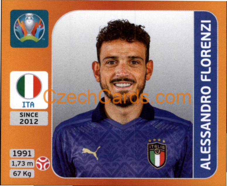 Alessandro Florenzi 2020 Panini UEFA EURO sticker orange #19