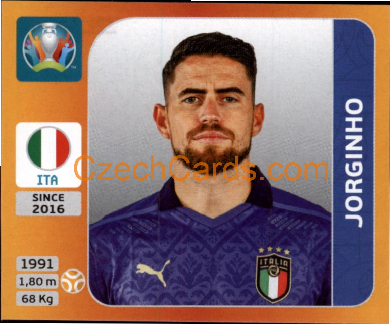 Jorginho 2020 Panini UEFA EURO sticker orange #21