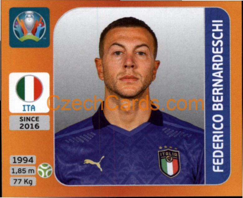 Federico Bernardeschi 2020 Panini UEFA EURO sticker orange #27