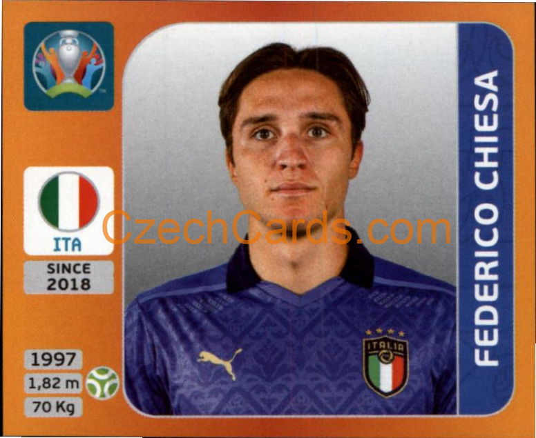 Federico Chiesa 2020 Panini UEFA EURO sticker orange #28