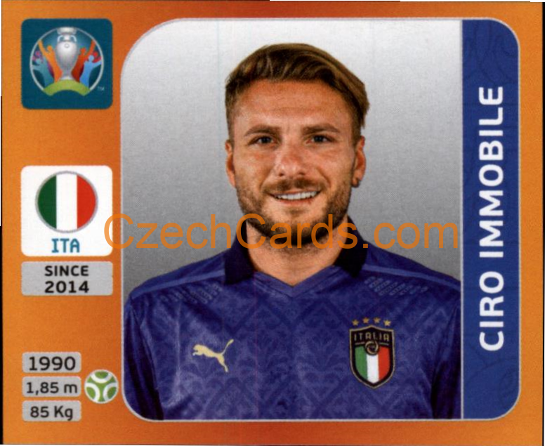 Ciro Immobile 2020 Panini UEFA EURO sticker orange #29
