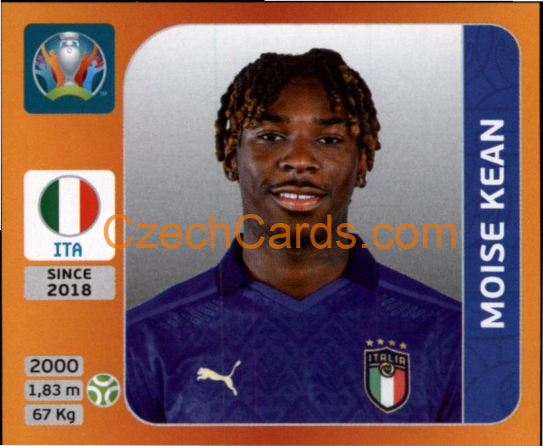 Moise Kean 2020 Panini UEFA EURO sticker orange #31