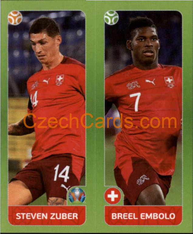 Steven Zuber / Breel Embolo 2020 Panini UEFA EURO sticker orange #42