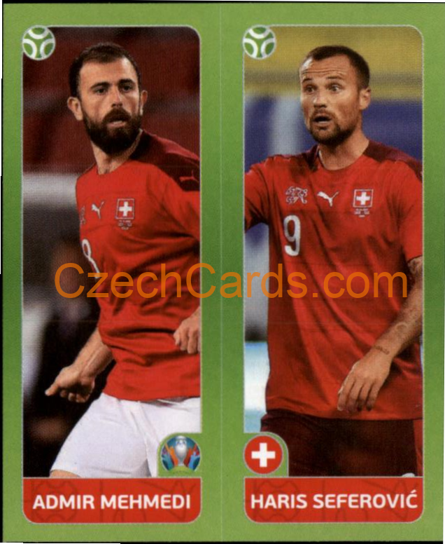 Admir Mehmedi / Haris Seferović 2020 Panini UEFA EURO sticker orange #43