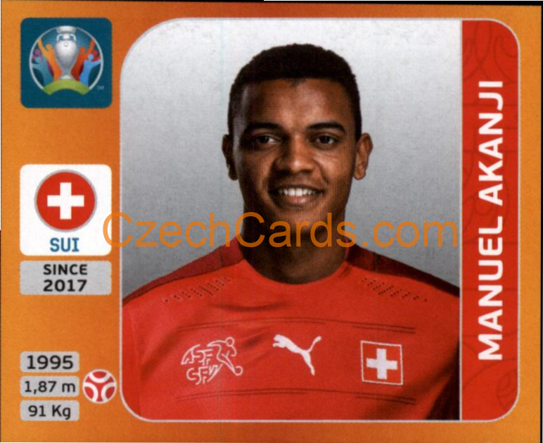 Manuel Akanji 2020 Panini UEFA EURO sticker orange #47