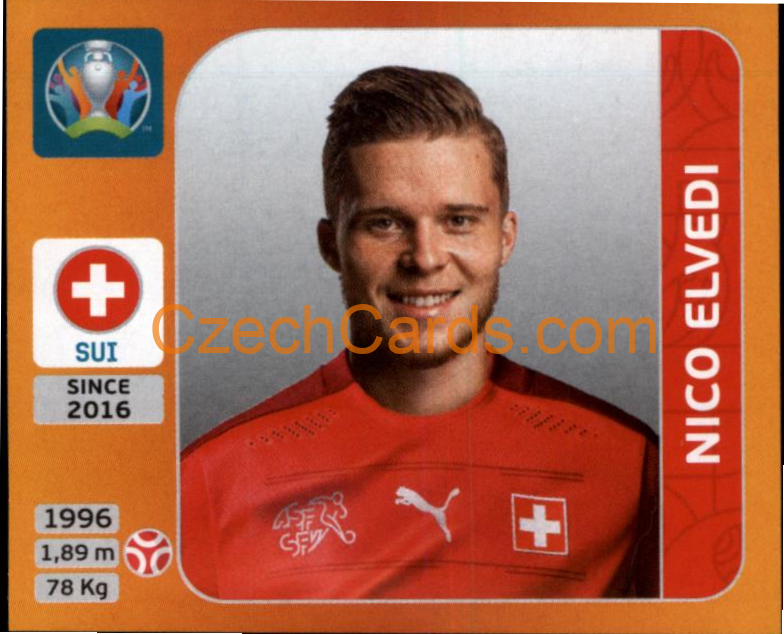 Nico Elvedi 2020 Panini UEFA EURO sticker orange #48
