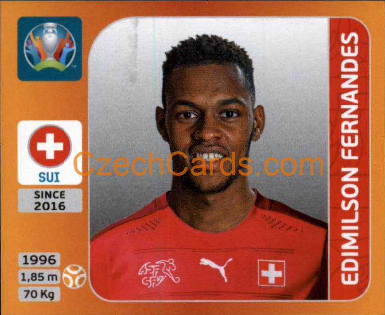 Edimilson Fernandes 2020 Panini UEFA EURO sticker orange #53
