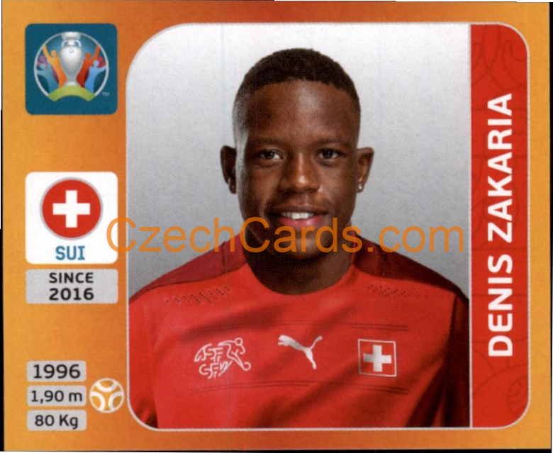 Denis Zakaria 2020 Panini UEFA EURO sticker orange #59