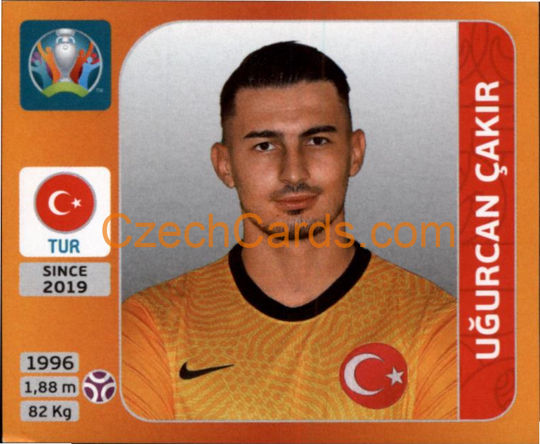 Uğurcan Çakır 2020 Panini UEFA EURO sticker orange #67