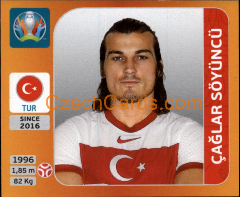 Çağlar Söyüncü 2020 Panini UEFA EURO sticker orange #74