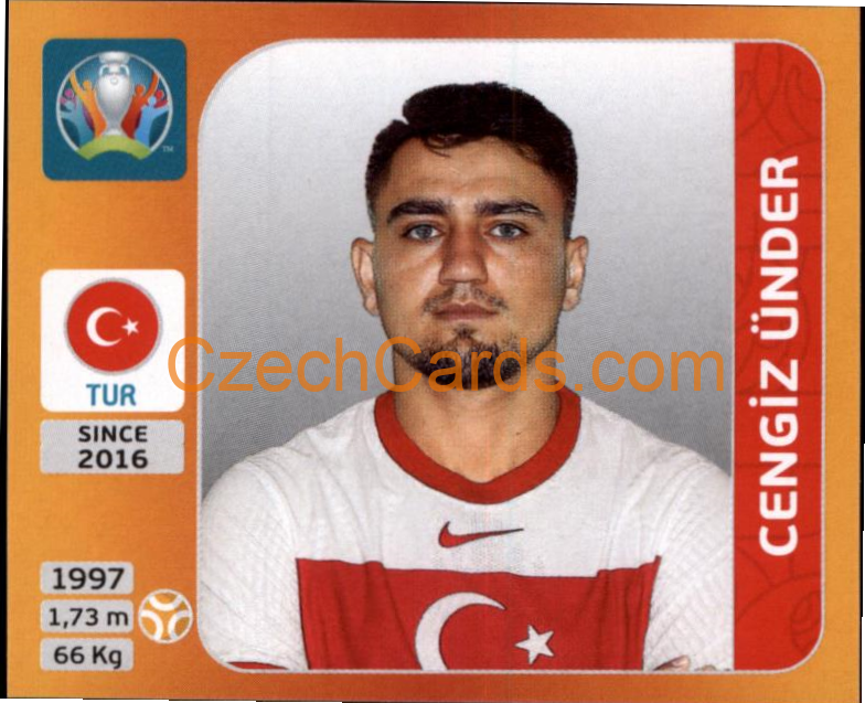 Cengiz Ünder 2020 Panini UEFA EURO sticker orange #79