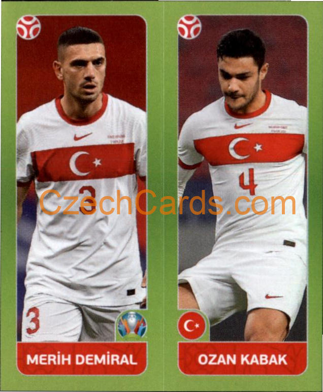 Merih Demiral / Ozan Kabak 2020 Panini UEFA EURO sticker orange #87