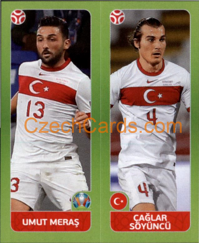 Umut Meraş / Çağlar Söyüncü 2020 Panini UEFA EURO sticker orange #88