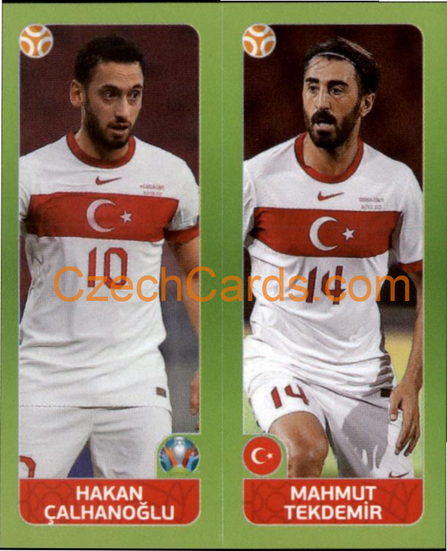 Hakan Çalhanoğlu / Mahmut Tekdemir 2020 Panini UEFA EURO sticker orange #89