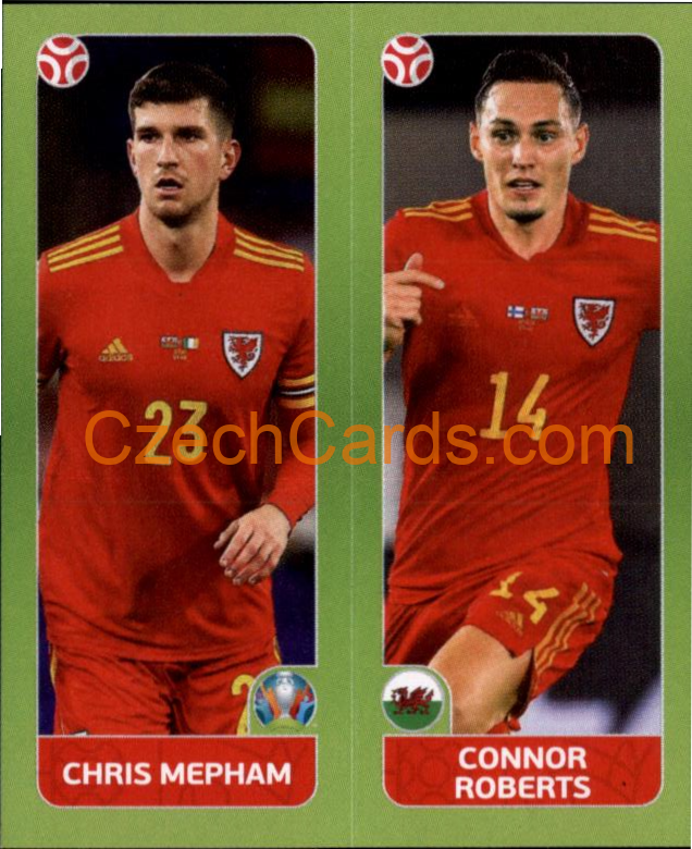 Chris Mepham / Connor Roberts 2020 Panini UEFA EURO sticker orange #93