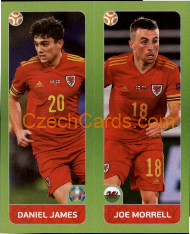 Daniel James / Joe Morrell 2020 Panini UEFA EURO sticker orange #95