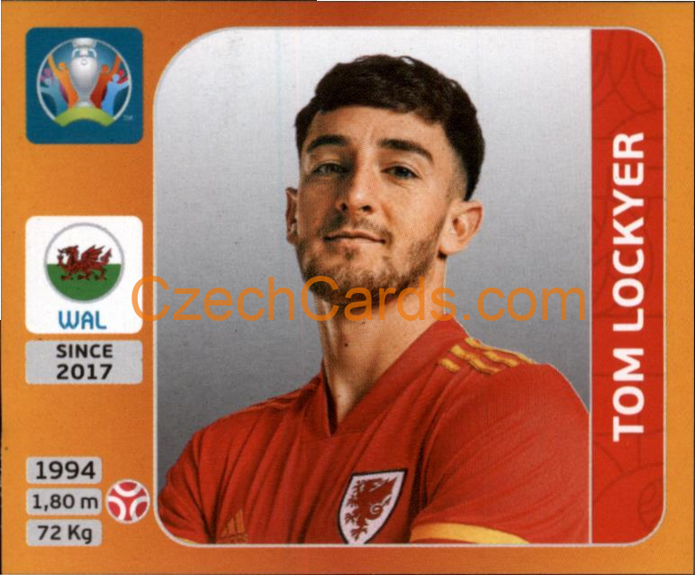 Tom Lockyer 2020 Panini UEFA EURO sticker orange #103