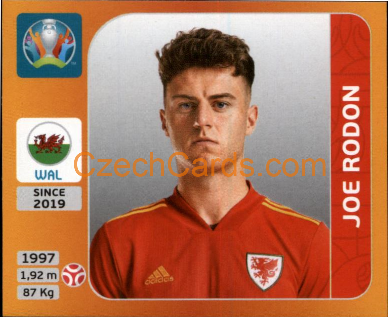 Joe Rodon 2020 Panini UEFA EURO sticker orange #106