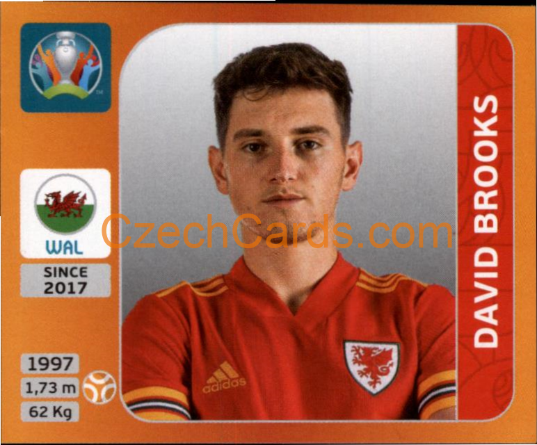 David Brooks 2020 Panini UEFA EURO sticker orange #110