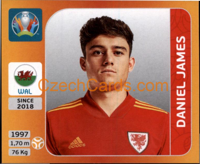 Daniel James 2020 Panini UEFA EURO sticker orange #111