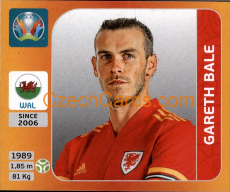 Gareth Bale 2020 Panini UEFA EURO sticker orange #116