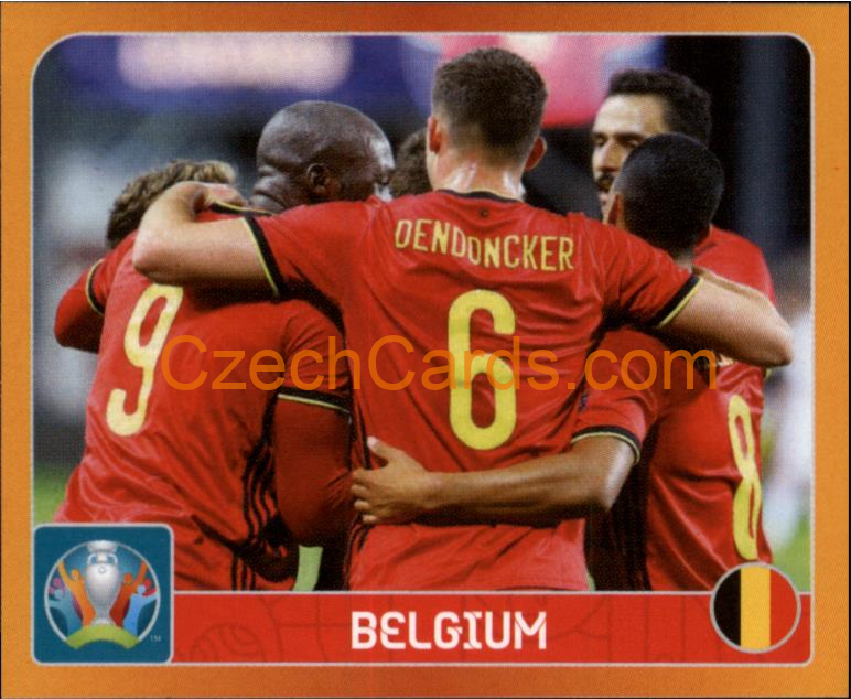 Group B. Belgium 2020 Panini UEFA EURO sticker orange #119