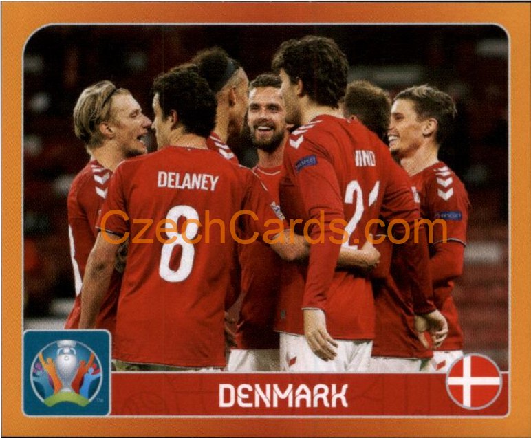 Group B. Denmark 2020 Panini UEFA EURO sticker orange #120