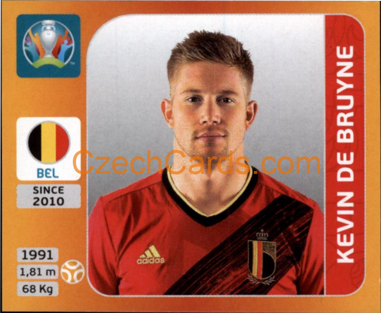 Kevin De Bruyne 2020 Panini UEFA EURO sticker orange #132