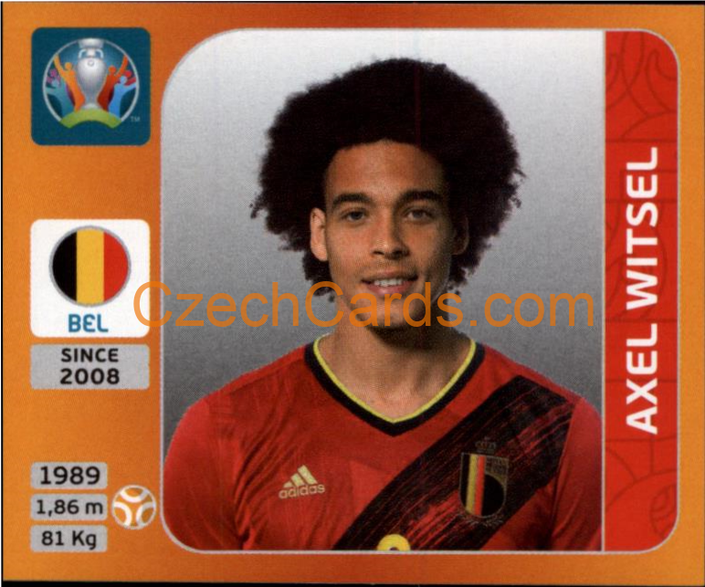 Axel Witsel 2020 Panini UEFA EURO sticker orange #136