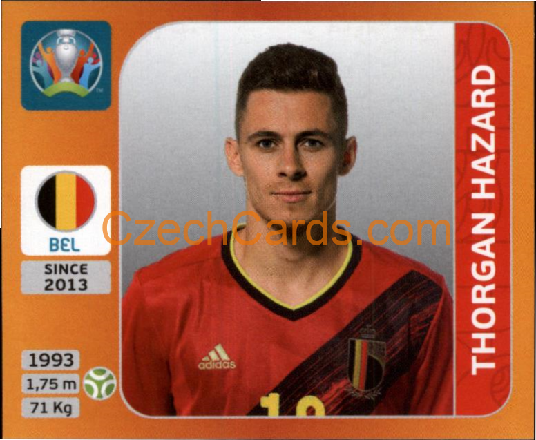 Thorgan Hazard 2020 Panini UEFA EURO sticker orange #141