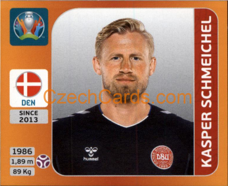 Kasper Schmeichel 2020 Panini UEFA EURO sticker orange #157