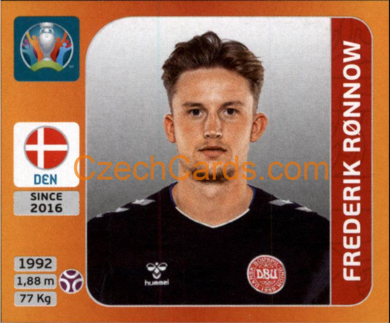 Frederik Rønnow 2020 Panini UEFA EURO sticker orange #158