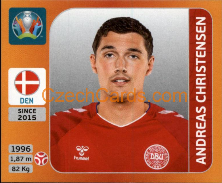 Andreas Christensen 2020 Panini UEFA EURO sticker orange #159