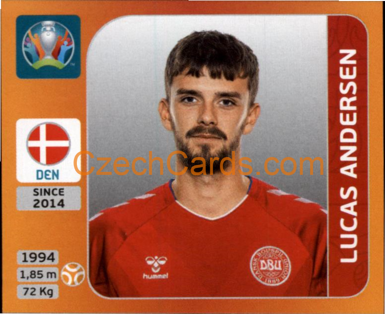 Lucas Andersen 2020 Panini UEFA EURO sticker orange #165